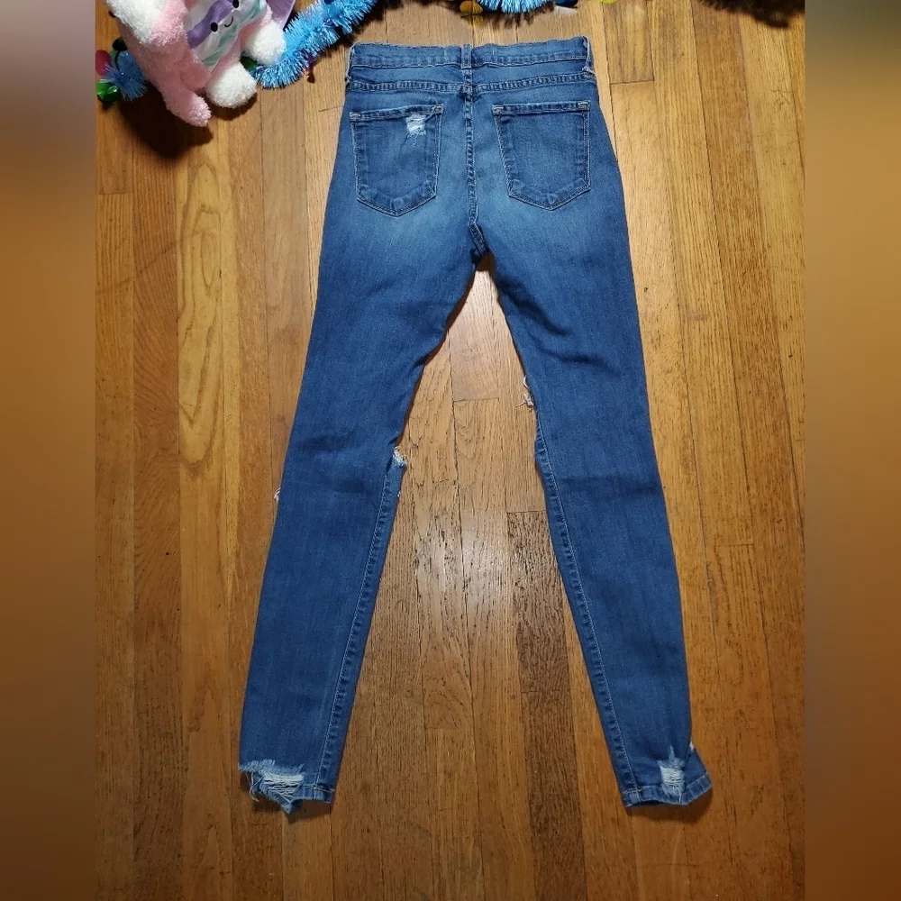 Flying Monkey Blue Skinny Jeans Distressed